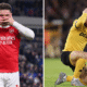 Arsenal celebrate as Wolves look dejected