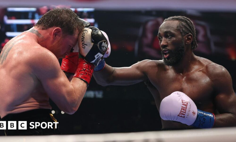Terence Crawford during his win against beat Saul 'Canelo' Alvarez