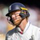 England's Josh Tongue celebrates taking the wicket of Marnus Labuschagne