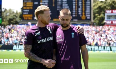 Ollie Pope looks dejected as he is dismissed