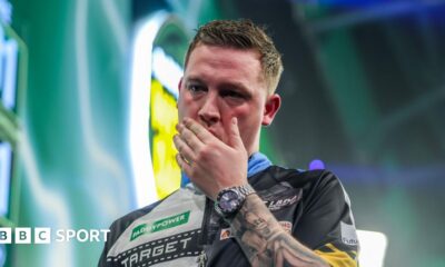 Chris Dobey shows frustration