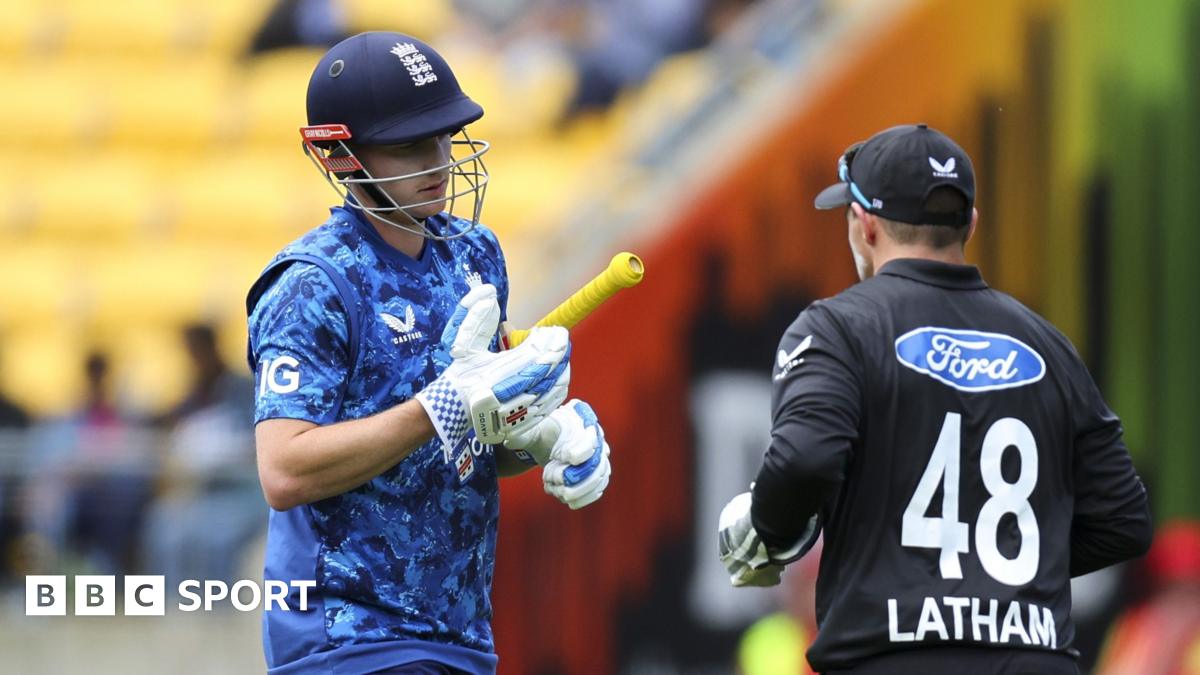 Harry Brook walks off in Wellington after being dismissed