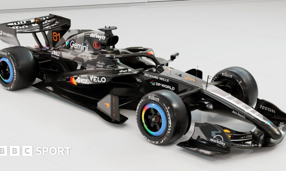The new McLaren MCL40 F1 car
