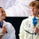 Aryna Sabalenka and Jannik Sinner, the women's world number one and men's number two, speak to media during the Australian Open in 2025