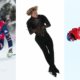 Lindsey Vonn skiing, Ilia Maninin performs figure skating trick and Eileen Gu does freestyle skiing trick