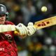 Sam Curran plays a shot for England against Sri Lanka