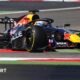 Max Verstappen drives the 2026 Red Bull on track in Bahrain during pre-season testing