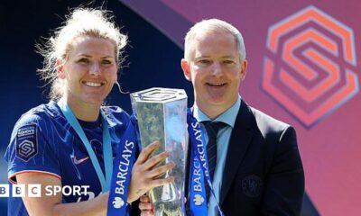 Paul Green alongside Chelsea captain Millie Bright