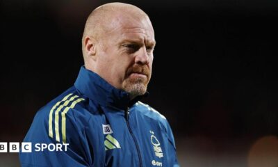 Nottingham Forest boss Sean Dyche pictured on the touchline