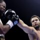 Moses Itauma celebrates as Jermaine Franklin is on the canvas