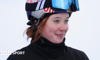 Kirsty Muir wearing a ski helmet