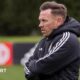 Craig Bellamy watches on during Wales training