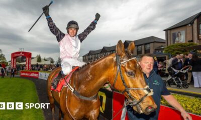 Darragh O'Keefe celebrates onboard Bob Olinger