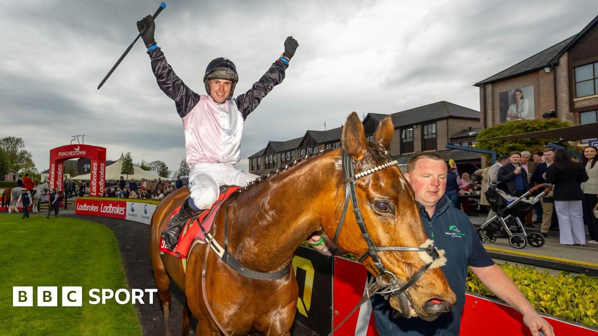 Darragh O'Keefe celebrates onboard Bob Olinger
