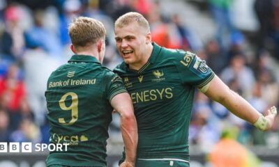 Ben Murphy and Hugh Gavin celebrate