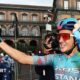 Davide Ballerini celebrates winning stage six of the Giro d'Italia