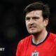 Harry Maguire in action for England