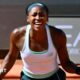 Coco Gauff celebrates beating Iva Jovic at the Italian Open in Rome