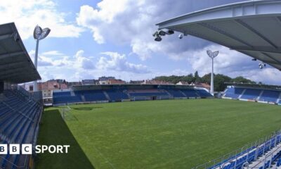 A general view of 1. FC Slovacko's Mestsky Stadium