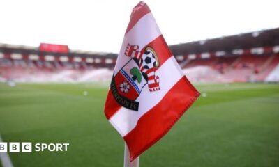 A Southampton corner flag at St Mary's Stadium