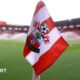 A Southampton corner flag at St Mary's Stadium