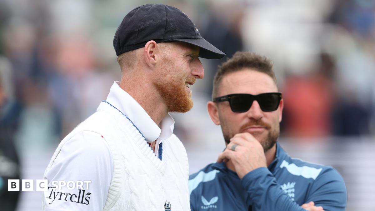 England Test captain Ben Stokes (left) and head coach Brendon McCullum (right)