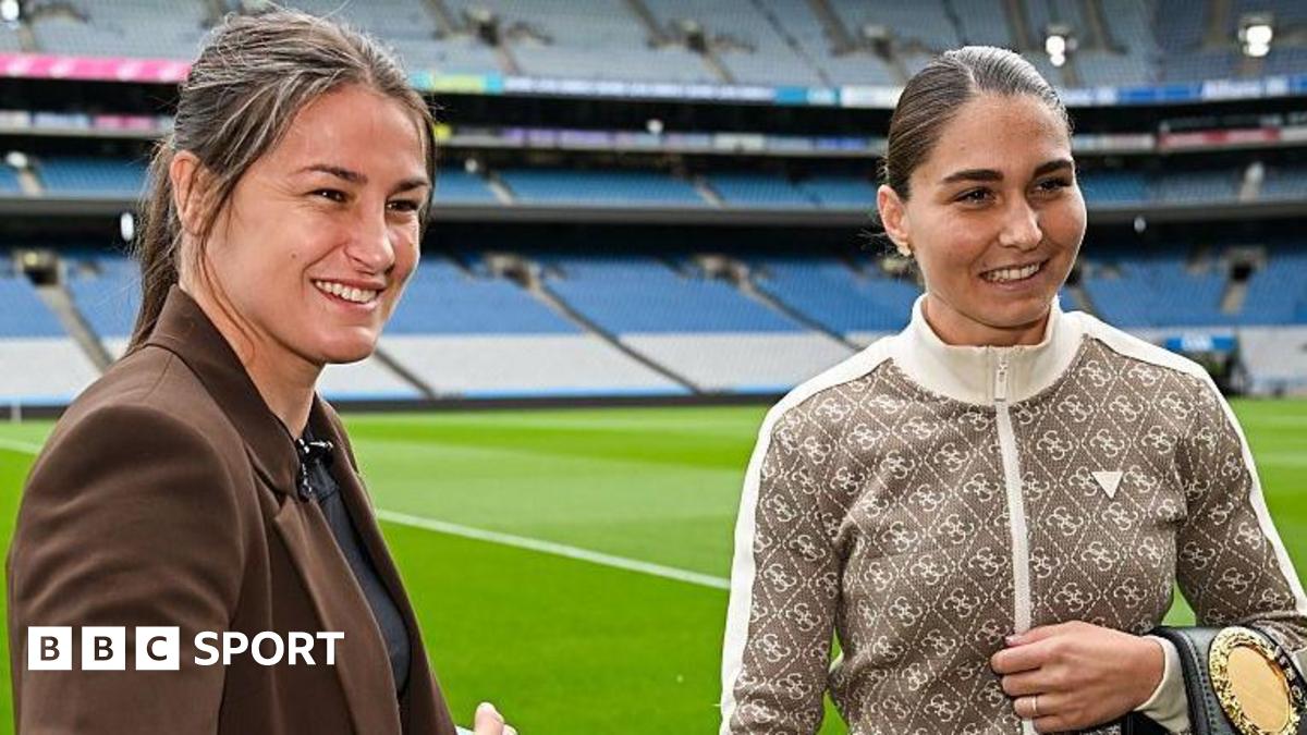 Katie Taylor and Flora Pili at Croke Park