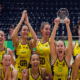 Manchester Thunder celebrate after reaching the Netball Super League Grand Final in 2026