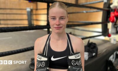 Tysie Gallagher in her gym before her fight with Ellie Hellewell