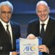 Fifa president Gianni Infantino and his AFC counterpart Salman bin Ibrahim Al Khalifa