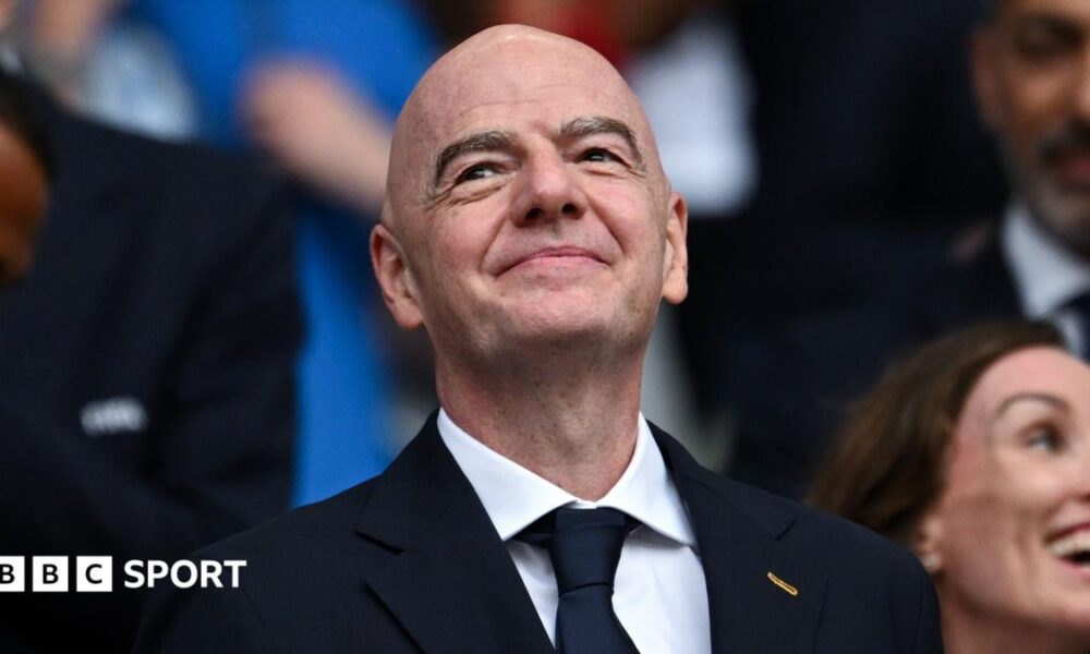 Gianni Infantino watches on during the 2026 World Cup