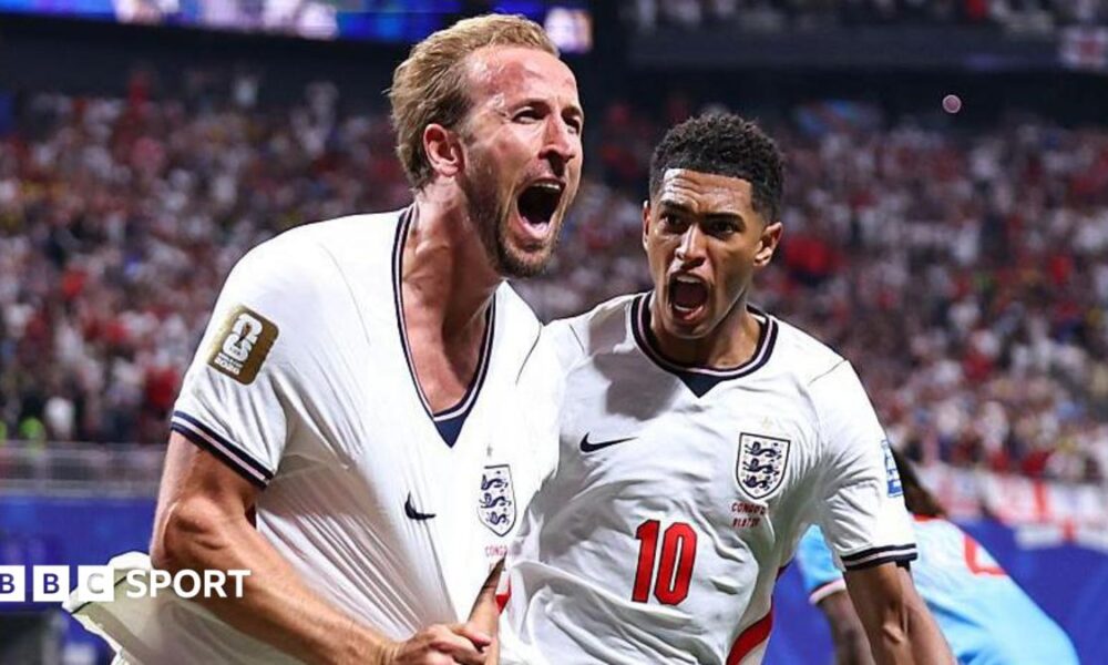 Harry Kane and Jude Bellingham celebrate