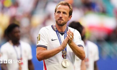 Harry Kane with his World Cup bronze medal