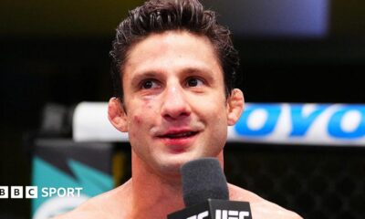 Allan Nascimento speaks during an interview after a UFC win in November 2025