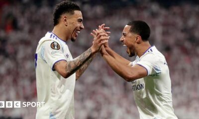 Morgan Rogers and Youri Tielemans embrace during their time together at Aston Villa