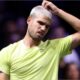 Carlos Alcaraz of Spain reacts during the second round match against Cameron Norrie of Great Britain on day two of the Rolex Paris Masters 2025