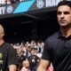 Mikel Arteta and Enzo Maresca walking out of the tunnel at Wembley Stadium