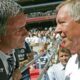 Jose Mourinho and Sir Alex Ferguson greet each other at Wembley in 2007