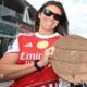 Mariona Caldentey holds the Women's Champions Cup