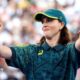 Australian breakdancer Rachael Gunn - aka B-Girl Raygun - performs at the Paris 2024 Olympics.