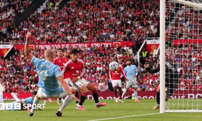Erling Haaland scores for Man City