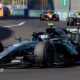 Kimi Antonelli ahead of Max Verstappen and Lando Norris during the Spanish Grand Prix