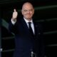 FIFA President Gianni Infantino gives at thumbs up at the FIFA U-20 Women's World Cup match between Poland and Argentina