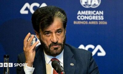 FIA president Mohammed Ben Sulayem speaks at a news conference during the FIA American Congress in September 2026